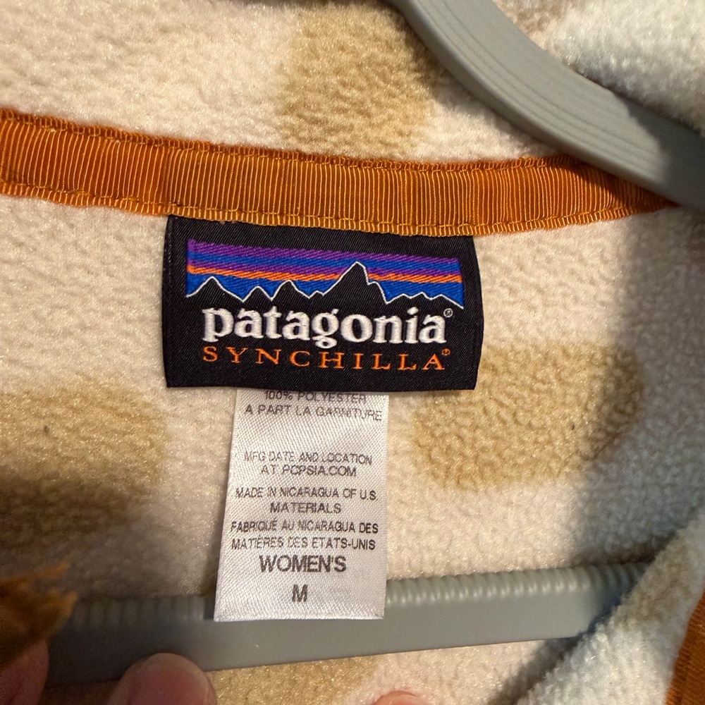 Patagonia Synchilla Snap T Fleece Polka Dot Pullover Size Medium - Picture 4 of 5